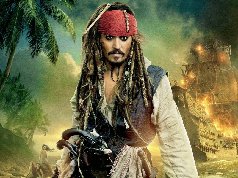 8. Johnny Depp as Jack Sparrow in 