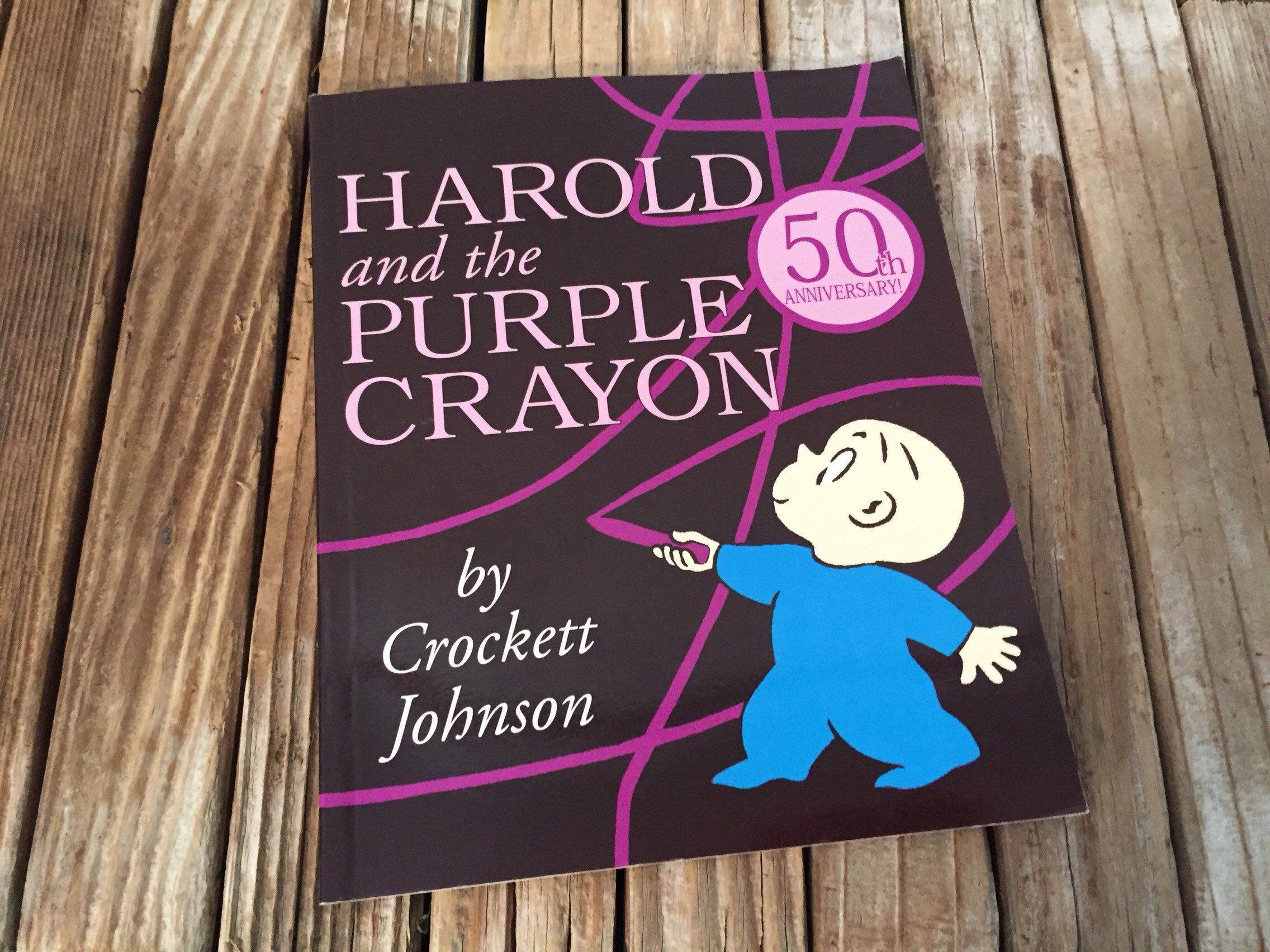 Vintage Paperback book titled Harold and the Purple Crayon | Etsy ...