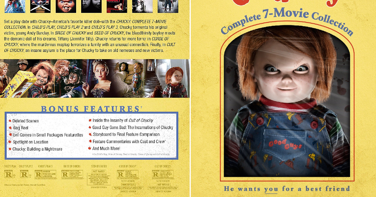 Chucky: Complete 7-Movie Collection $24.99 (Reg $44.99) + Free Shipping ...