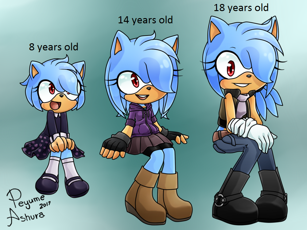Sapphire Growing Up (Sonic Oc/Sonamy child) by PeyumeAshura on DeviantArt
