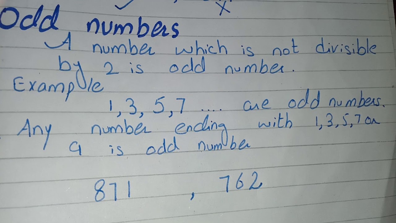 Odd Numbers definition, Odd Numbers in Math - YouTube