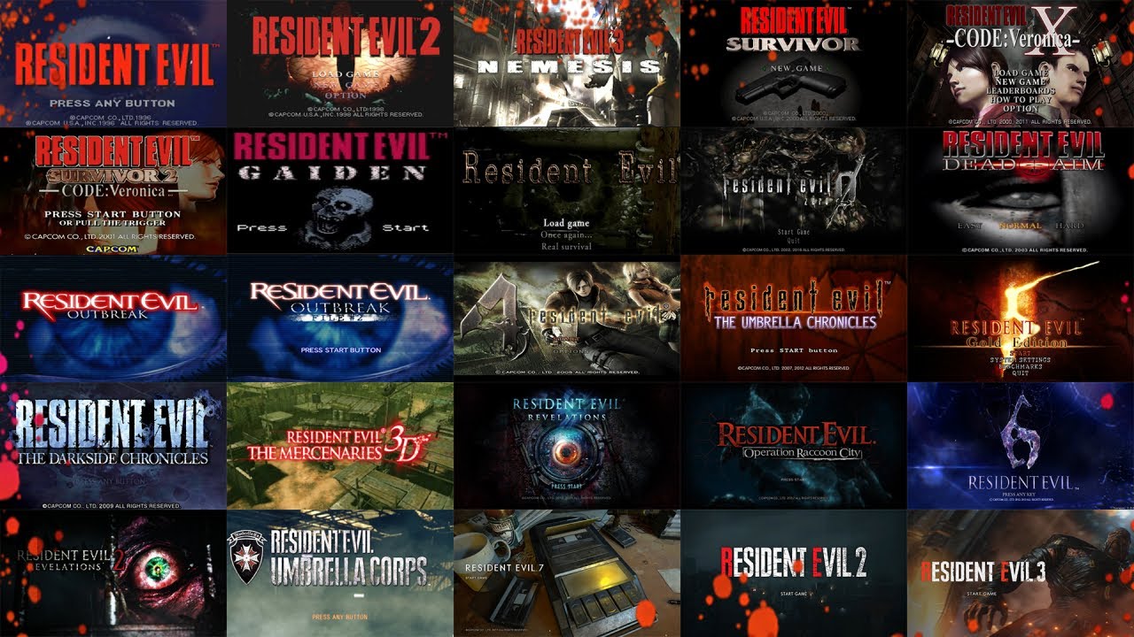 The Complete 25 Resident Evil Games - Timeline of Title Voices - In ...