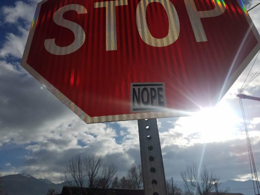 Centerville, Bountiful police say 'Nope' to vandals behind sticker graffiti