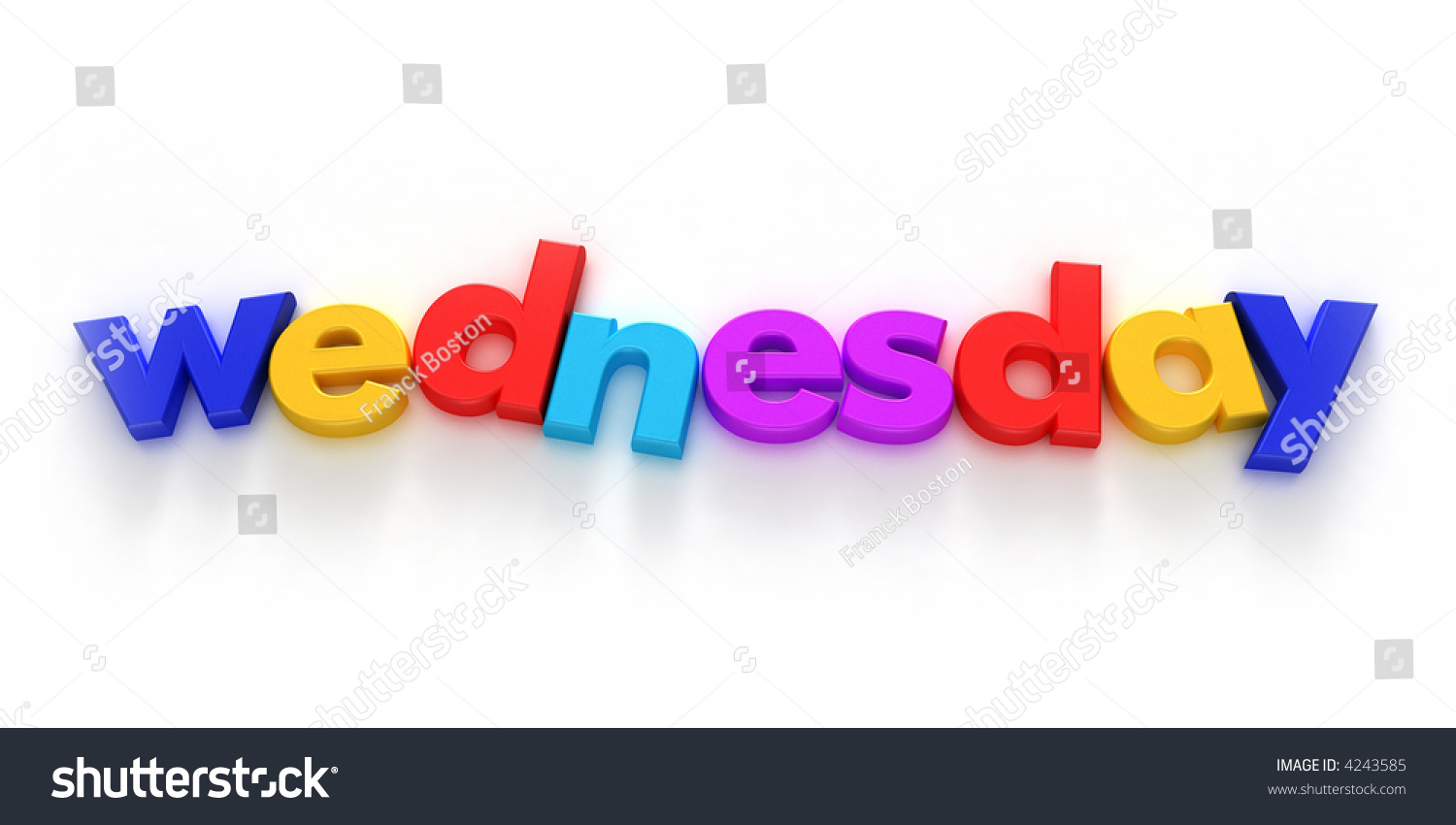 Wednesday Word Formed Colorful Letter Magnets Stock Photo 4243585 ...
