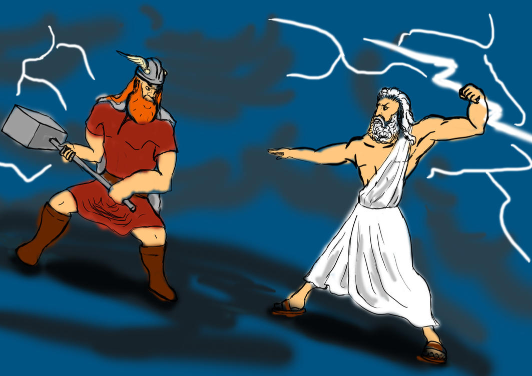 Zeus vs Thor by GodAntichrist on DeviantArt