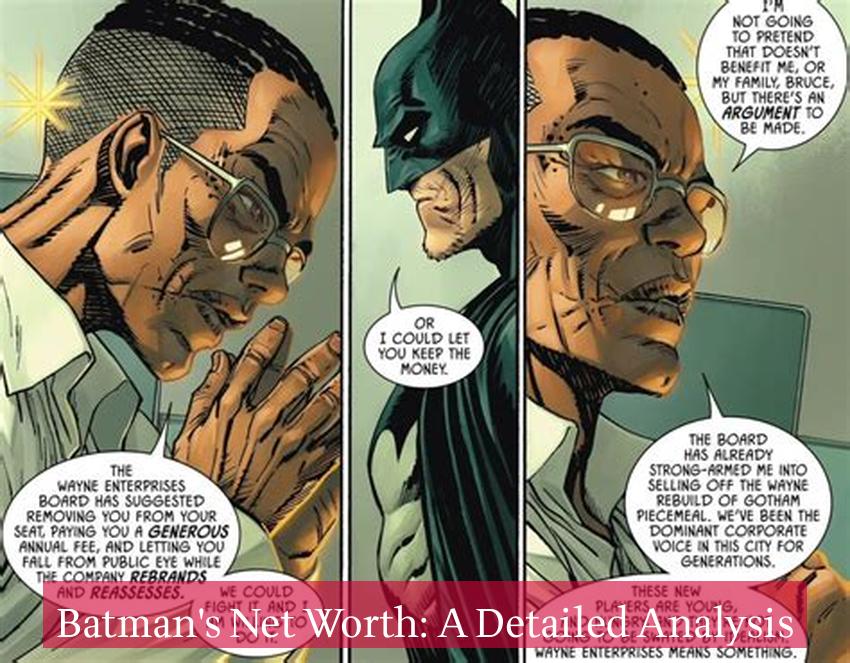 Batman's Net Worth: A Detailed Analysis