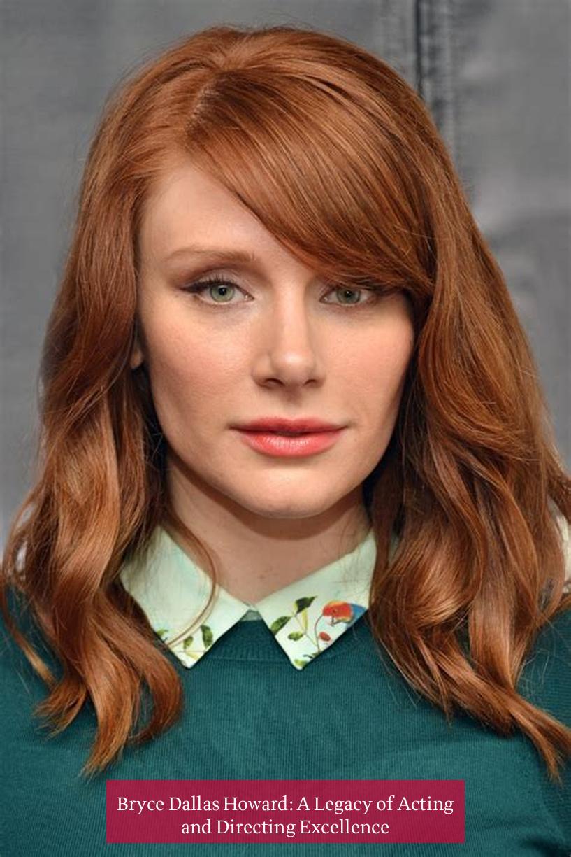 Bryce Dallas Howard: A Legacy of Acting and Directing Excellence