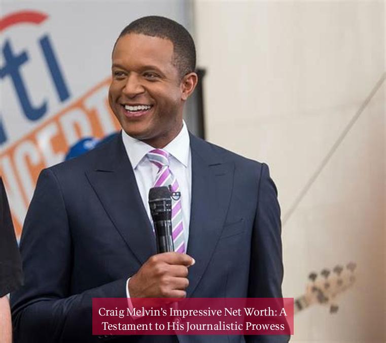 Craig Melvin's Impressive Net Worth: A Testament to His Journalistic Prowess