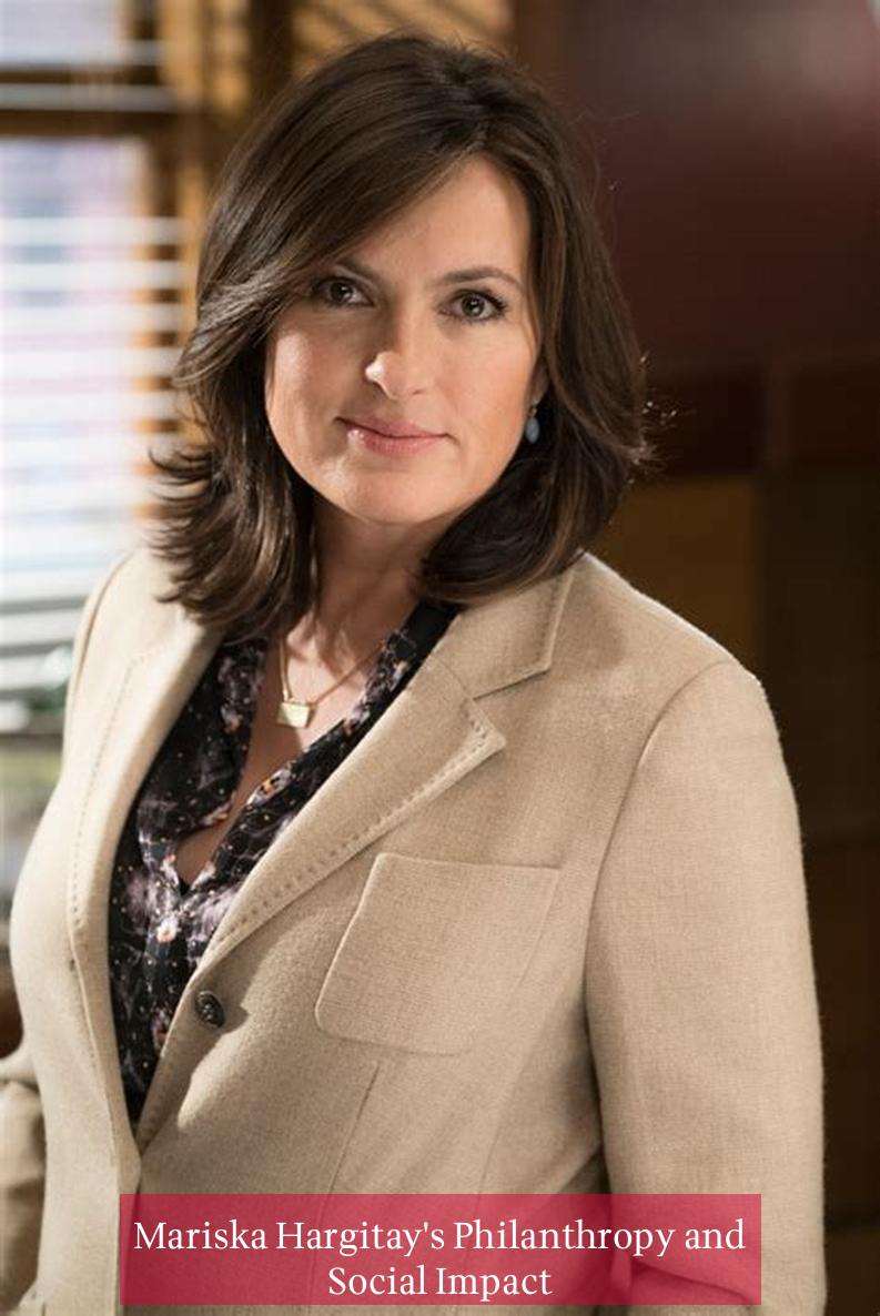 Mariska Hargitay's Philanthropy and Social Impact