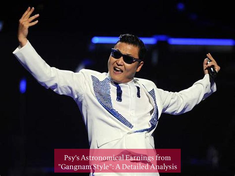 Psy's Astronomical Earnings from "Gangnam Style": A Detailed Analysis