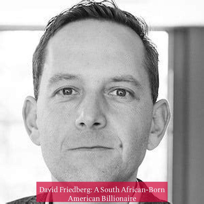 David Friedberg: A South African-Born American Billionaire