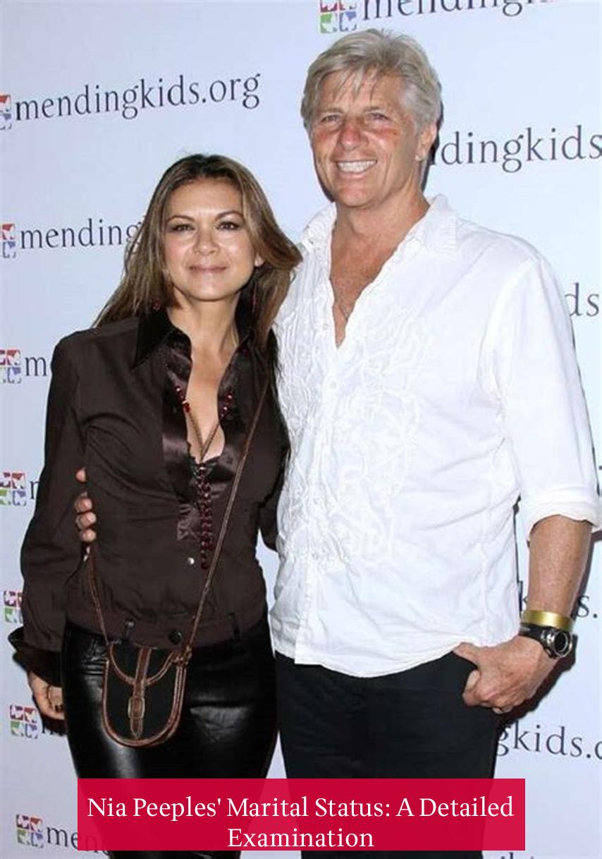 Nia Peeples' Marital Status: A Detailed Examination