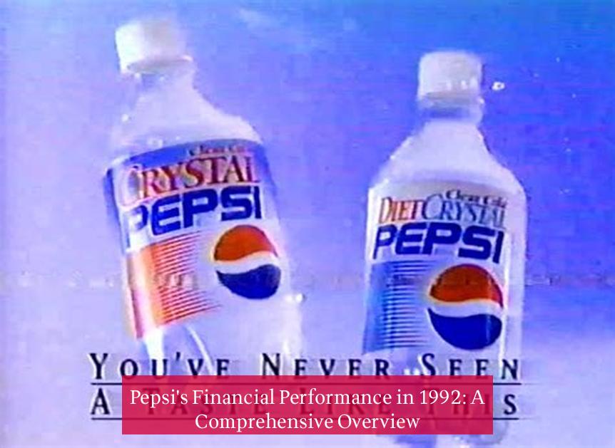 Pepsi's Financial Performance in 1992: A Comprehensive Overview