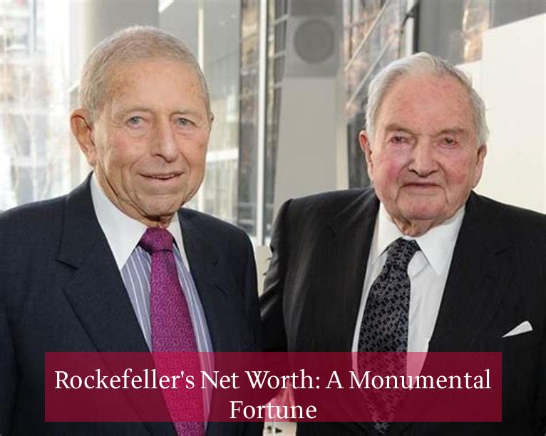 Rockefeller's Net Worth: A Monumental Fortune